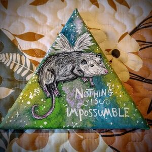 Handmade Wall Art with Opossum